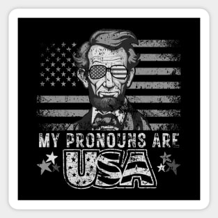 My Pronouns Are USA Sticker